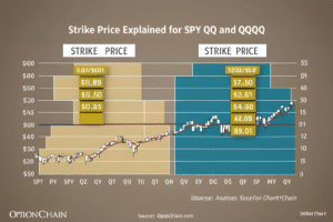 strike price for SPY and QQQ options